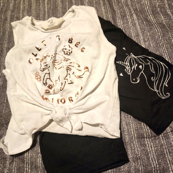 H&M Unicorn Tank Top with matching Shorts - Picture 1 of 6